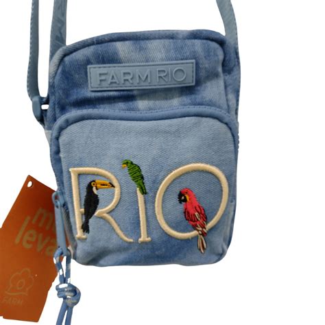 Bolsa Gema Farm Rio De Cor Jeans Shopee Brasil