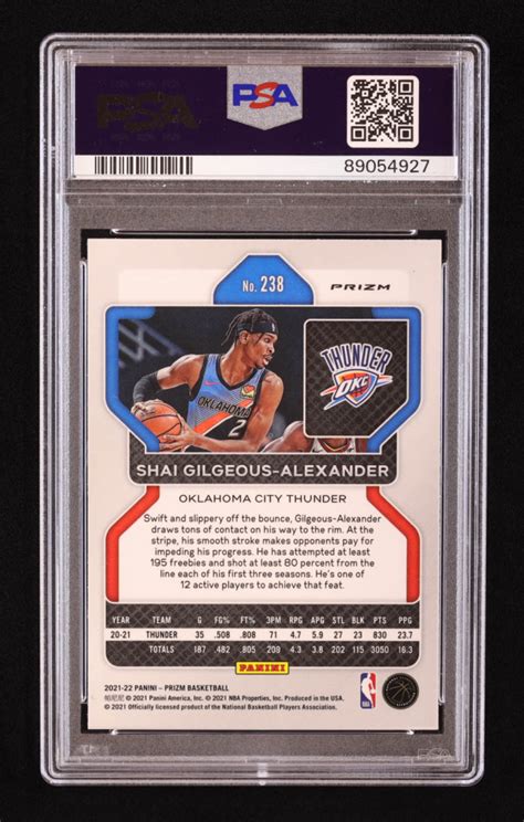 Shai Gilgeous Alexander 2021 22 Panini Prizm Prizms NBA 75th