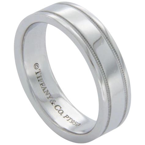 Tiffany And Co 950 Platinum Wedding Band Ring For Sale At 1stDibs Pt