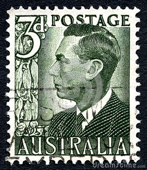 Sello Del Australiano De Rey George Vi Foto Editorial Imagen De