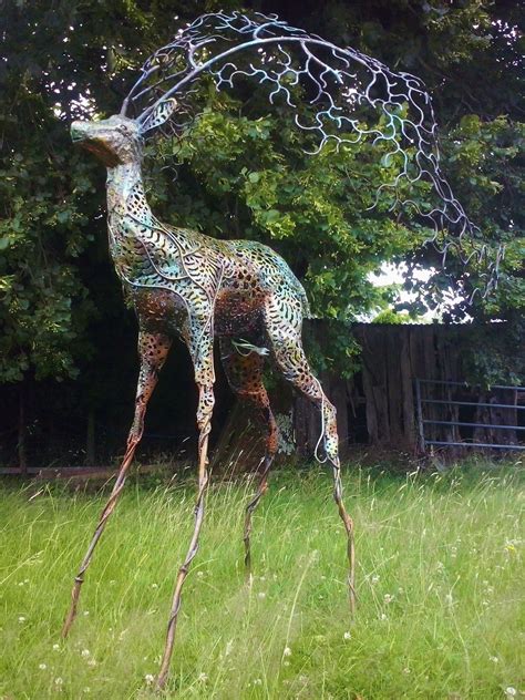 Cerf En Dentelle De M Tal Sculpture Cerf Deco