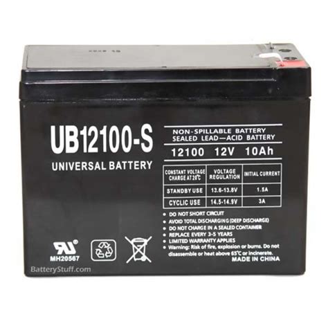 Sla 12100 Universal 12v 10ah Sealed Battery Ub12100 S