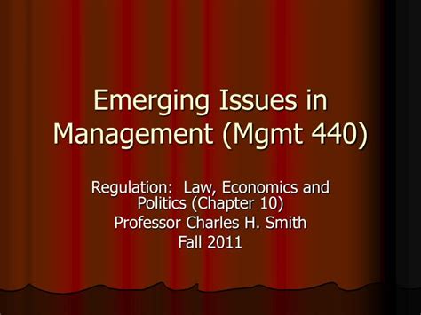 Ppt Emerging Issues In Management Mgmt Powerpoint Presentation