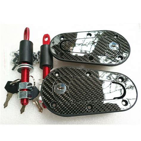 Real Carbon Fiber Car Hood Klink Stalen Pin Lock Grandado