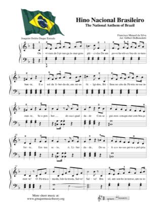 Hino Nacional Brasileiro - The National Anthem of Brazil - Kids Free ...