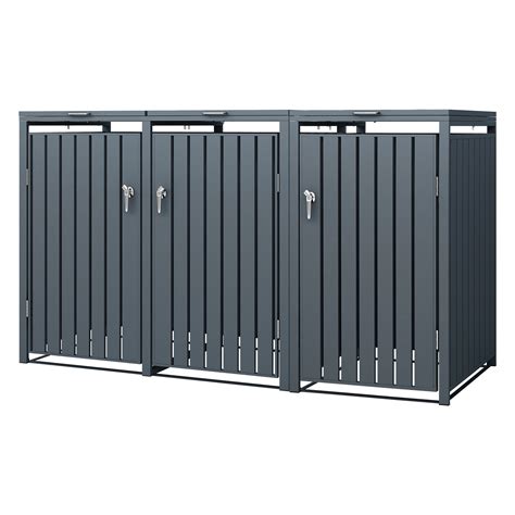 Abri Pour Poubelles Habillage Pour Poubelles Anthracite L