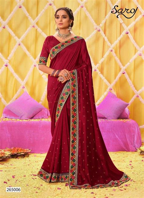 Saroj Nakshikaa Soft Vhichitra Silk With Swarovski Butti And Heavy