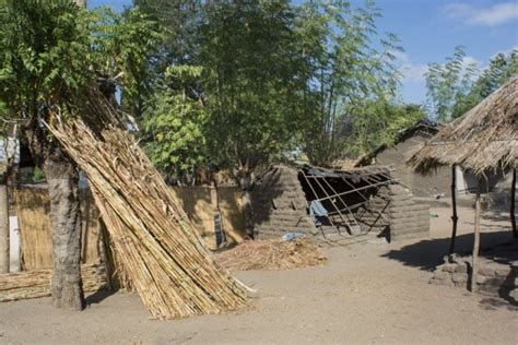 African village house | Traditional african village with houses — Stock ...