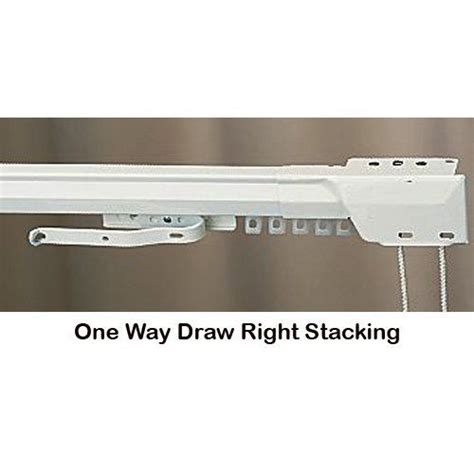 Pinch Pleat Curtain Rod 66 120 One Way Draw Adjustable Traverse