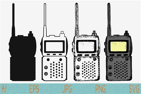 Walkie Talkie Svg Set Vector Png Eps Nel 2024