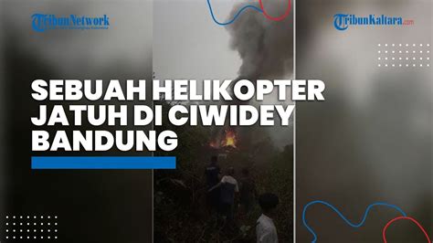 Sebuah Helikopter Jatuh Di Ciwidey Bandung Polisi Bergerak Ke Lokasi