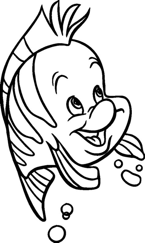 Disney Coloring Picture Of Flounder Coloring Pages