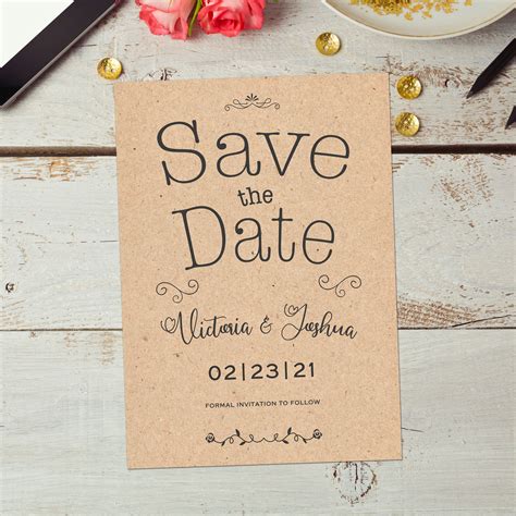 Rustic Save The Date Templates Free