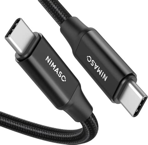 Buy Nimaso Usb C To Usb C 31 Gen2 Fast Charge Video Cable66ft2m 100w 5a 10gbps Fast Data