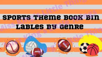 Sports Theme Book Genre Labels for Class Library | TPT