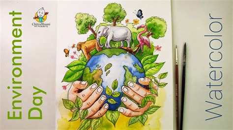 green drawing world environment day drawing world   clean