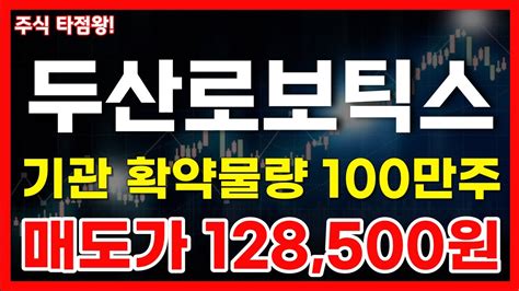 두산로보틱스 긴급공시 기관목표가 재설정 100만주 담고 주가 끌어올린다 두산로보틱스 두산로보틱스전망 두산로보틱스인수