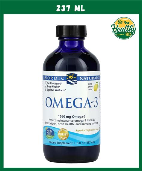 Nordic Naturals Omega-3 (1,560 mg) Lemon Taste - 237 ml - BeHealthyBD