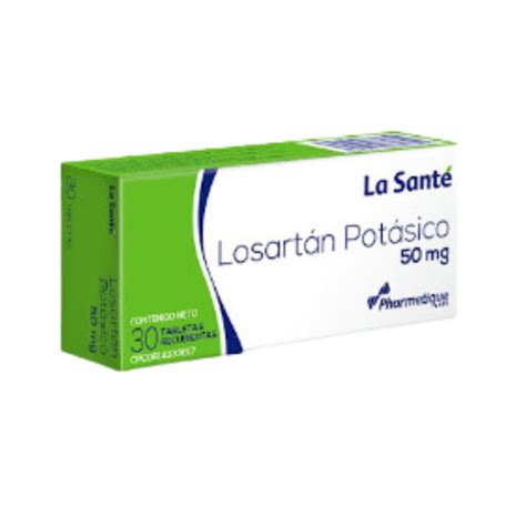 Losartán Potásico 50 mg La Santé x 30 Tabletas