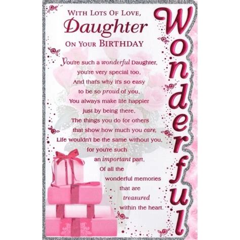 Printable Birthday Cards for daughter | Daughter Birthday Card - With ...