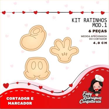 Cortador E Marcador Kit Ratinhos 1 SC Faby Rodrigues