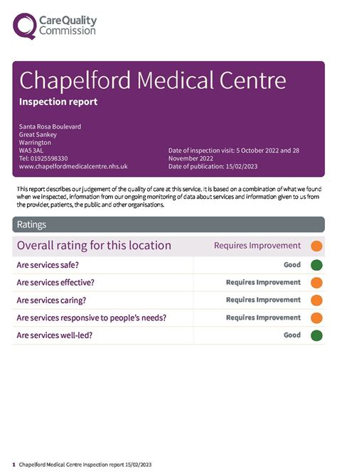 chapelford medical centre - Warrington Worldwide