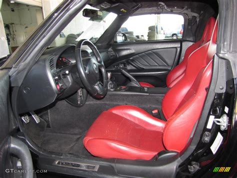 Black/Red Leather Interior 2000 Honda S2000 Roadster Photo #45900709 ...