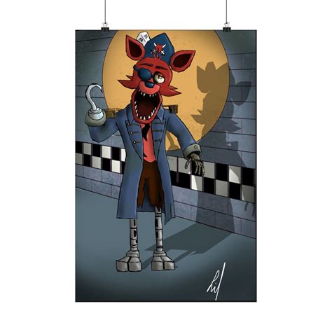 Foxy Vertical Posters Fnaf Poster Matte Print Fnaf Foxy Poster Etsy