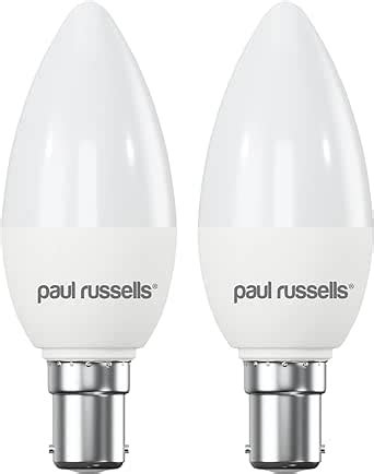 Paul Russells Led Candle Small Bayonet Fitting Dimmable Light Bulbs