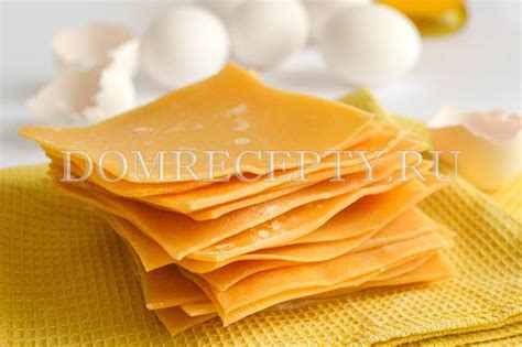 Листы для лазаньи в домашних условиях: рецепт с фото