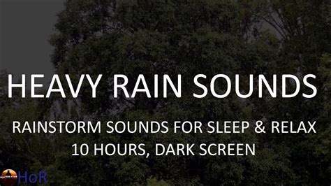 Heavy Rainstorm Sounds For Sleeping Black Screen Rain For Sleep