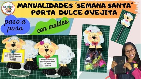 Porta Dulce Ovejita En Foamy Souvenir Manualidades Cristianas Para