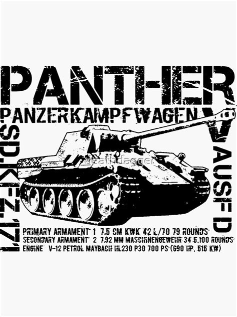 Panther Tank Sticker For Sale By Deathdagger Redbubble