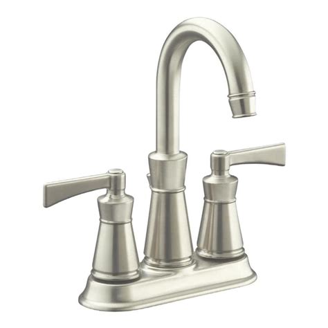 Shop Kohler Archer Vibrant Brushed Nickel 2 Handle 4 In Centerset Watersense Bathroom Faucet