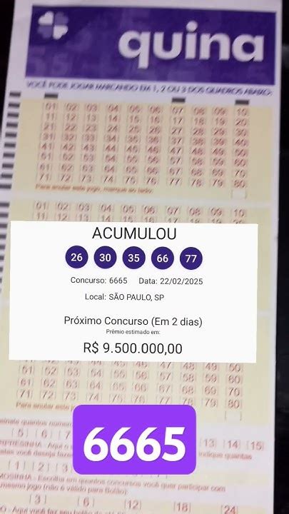 Resultado Quina 6665 - QUINA resultado 6665 - YouTube