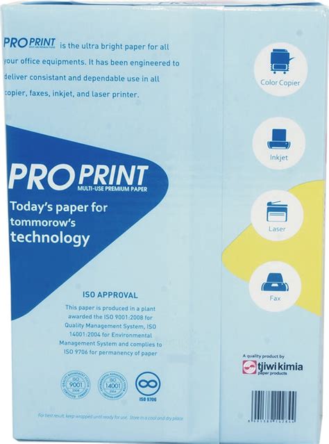 Pro Print A4 Multi Use Premium Paper 80gsm 210 X 297 Mm Box Of 5 For