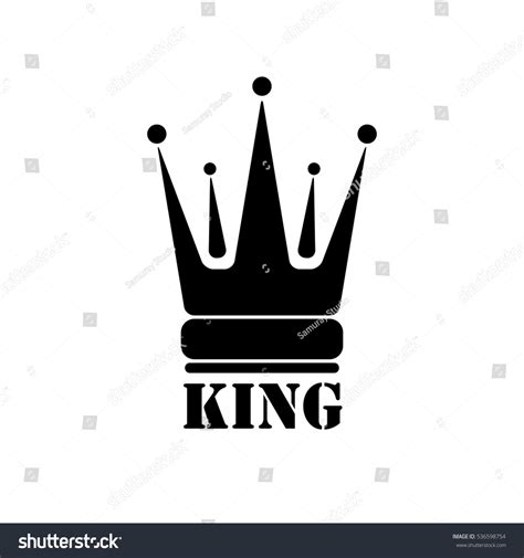 Vector Black King Crown Icons On Stock Vector Royalty Free 536598754