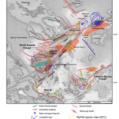 Structural Map Of The Active Faults Of The North Aegean Trough And The