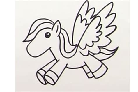 How To Draw A Pegasus Cute Simple Realistic And Easy