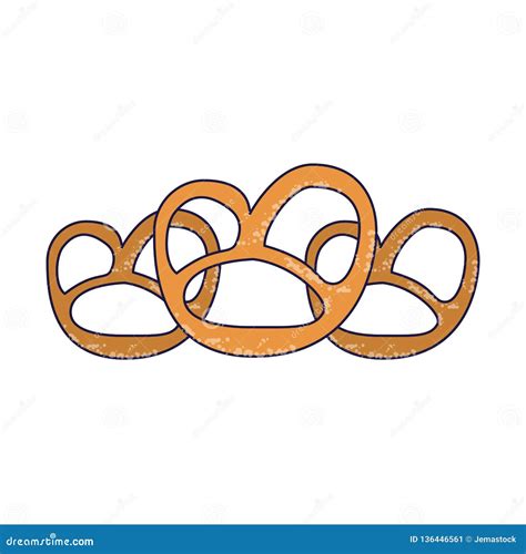 Pretzel Snacks Food Stock Vector Illustration Of Baked 136446561