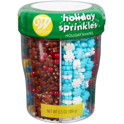 Wilton 6 Cell Christmas Shaped Sprinkles 710 0 0564 Blains Farm