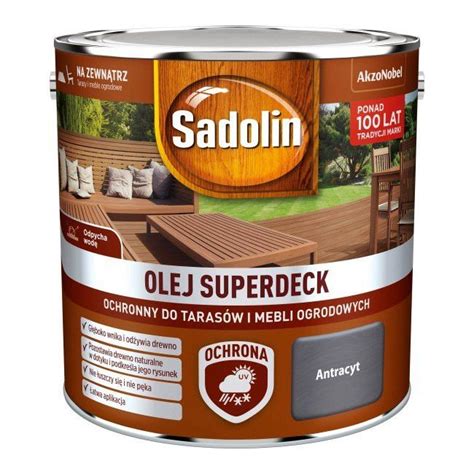 Olej Do Drewna Sadolin Superdeck Antracyt L Oleje Castorama