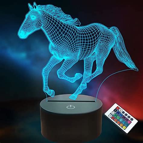 Fullosun Veilleuses Pour Enfants Cheval Illusion D Lampe De Chevet