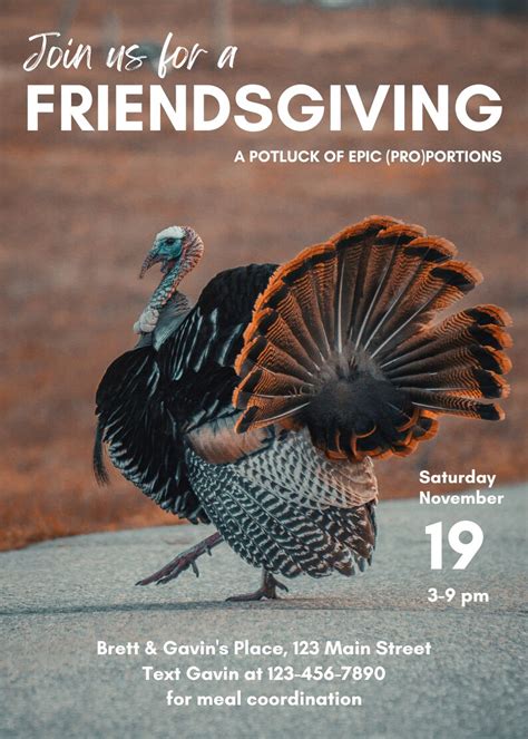 Friendsgiving Invitation Editable Digital Template, Thanksgiving Dinner ...