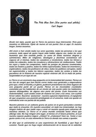 The Pale Blue Dot Carl Sagan Pdf