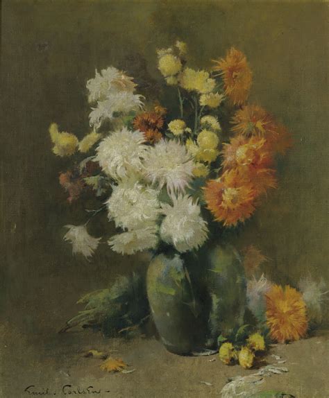 Chrysanthemums Emil Carlsen 1898 Oil On Canvas 24 X 20 Private