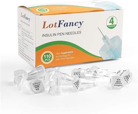 Lotfancy Insulin Pen Needles Pack Of 110 4mm X 32g 5 32” Diabetic Pen Needles