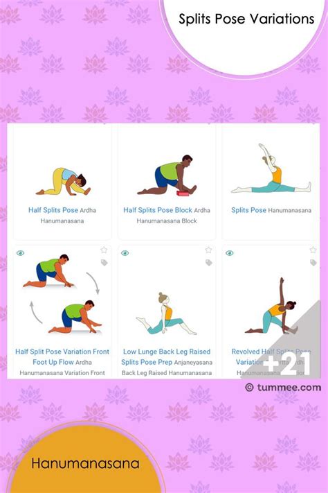 View, learn, and teach Splits Pose Variations (Search “tummee Splits ...