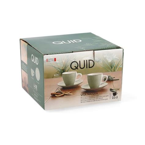 Juego De Tazas Con Platos Quid Vita Morning Cerámica Beige 22 Cl 4