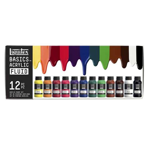 Farby Akrylowe Liquitex Basics Acrylic Fluid Zestaw X Ml Storm